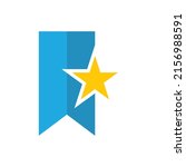 bookmark with star icon design. ... | Shutterstock .eps vector #2156988591