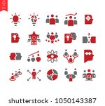 vector set of 20 quality icons... | Shutterstock .eps vector #1050143387