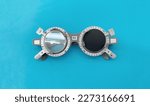 Small photo of Optometrist trial frame for eye test, eye test, trial frame eyeglasses