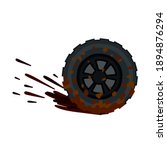 dirty wheel of the truck. off... | Shutterstock .eps vector #1894876294