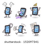 vector happy  busy working... | Shutterstock .eps vector #152097341
