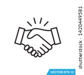 handshake icon vector design ... | Shutterstock .eps vector #1420449581