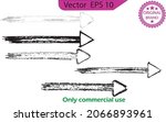 grunge brush arrows  pointers.... | Shutterstock .eps vector #2066893961