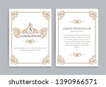 gold and white vintage greeting ... | Shutterstock .eps vector #1390966571