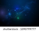 illustration abstract molecules ... | Shutterstock .eps vector #1090799777