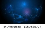abstract futuristic  molecule... | Shutterstock .eps vector #1150535774
