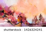 abstract oil painting landscape.... | Shutterstock . vector #1426324241