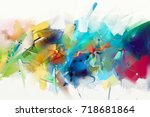 Abstract Colorful Oil Painting...