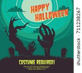halloween party poster... | Shutterstock .eps vector #711238267