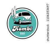 Kombi Surf Beach Bar Vector...