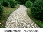 Stone Pathway In The Park....