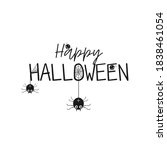 happy halloween text banner... | Shutterstock .eps vector #1838461054