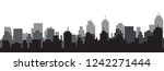modern city skyline vector | Shutterstock .eps vector #1242271444