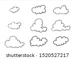 set of vector clouds hand... | Shutterstock .eps vector #1520527217