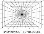 black rectangle lines net mesh  ... | Shutterstock .eps vector #1070680181
