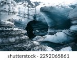 Small photo of Awe-inspiring Katla Ice Cave in Iceland, a stunning natural wonder sculpted by the powerful forces of nature.