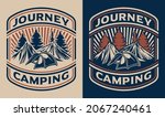 vector badge with mountains in... | Shutterstock .eps vector #2067240461