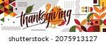 happy thanksgiving festival... | Shutterstock .eps vector #2075913127