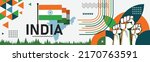 india national day banner with... | Shutterstock .eps vector #2170763591