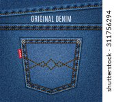 Jeans Texture Blue Color With...