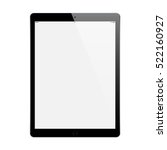 tablet black color with blank... | Shutterstock .eps vector #522160927