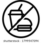 no food flat icon isolated on... | Shutterstock .eps vector #1799547094