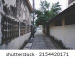 The alley in old town area in Nong Khai, Thailand.
