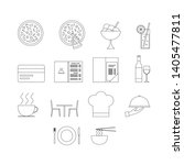 vector set of restaurant icons. ... | Shutterstock .eps vector #1405477811