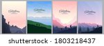 vector brochure cards set.... | Shutterstock .eps vector #1803218437