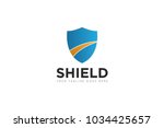 shield logo and shield icon... | Shutterstock .eps vector #1034425657