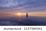 Panorama Of Sea With Sunset...