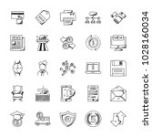 business doodle icons set | Shutterstock .eps vector #1028160034