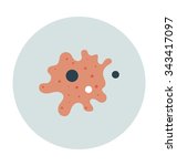 cytoplasm colored vector icon  | Shutterstock .eps vector #343417097