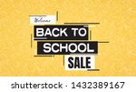 back to school sale poster or... | Shutterstock .eps vector #1432389167