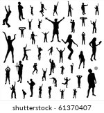 collection nice silhouettes | Shutterstock .eps vector #61370407