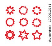 badges red. design elements.... | Shutterstock .eps vector #1700013361