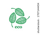 eco logo vector illustration... | Shutterstock .eps vector #1707144454