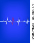  heart rate graphic. vector... | Shutterstock .eps vector #1034008471
