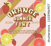 summer citrus colorful font.... | Shutterstock .eps vector #1103986907