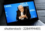 Small photo of NOVEMBER 13, 2012: Henry Kissinger on the U.S.'s relationship with Iran, Watching the Video on Wall Street Journal YouTube Channel on a Macbook