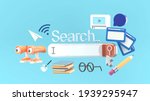 text search box surrounded by... | Shutterstock . vector #1939295947