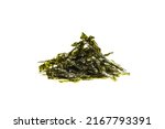 Small photo of Tasty nori seaweed isolated on a white background.