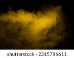 Yellow steam on a black...