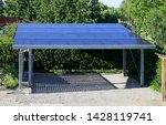 Small photo of New carport with semi transparent photovoltaik moduls