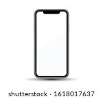 realistic smartphone mockup.... | Shutterstock .eps vector #1618017637