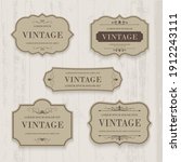 vector set vintage label and... | Shutterstock .eps vector #1912243111