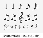 Music Notes Icons Set. Musical...