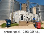 Small photo of Serena, Illinois - United States - July 20th, 2023: Exterior of United States Post Office building in rural Illinois community.