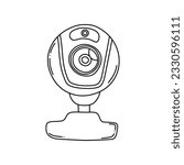  hand drawn vector web cam in...