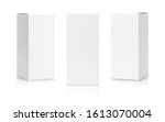 Set of white box tall shape...